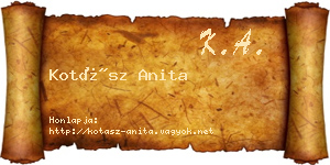 Kotász Anita névjegykártya