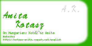 anita kotasz business card